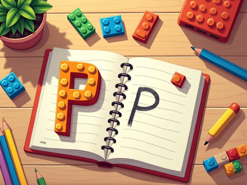Writing Letters with Lego: Complete Guide for Letter P Writing letters LearningMole Writing letters