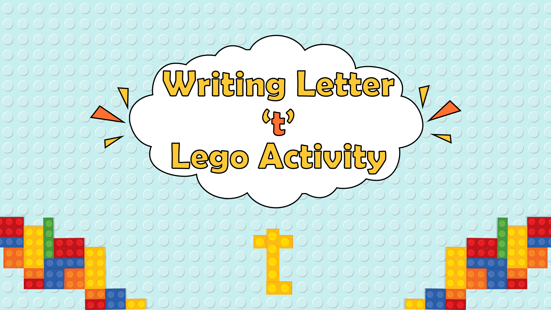 Writing Letter T – interesting Lego Activity