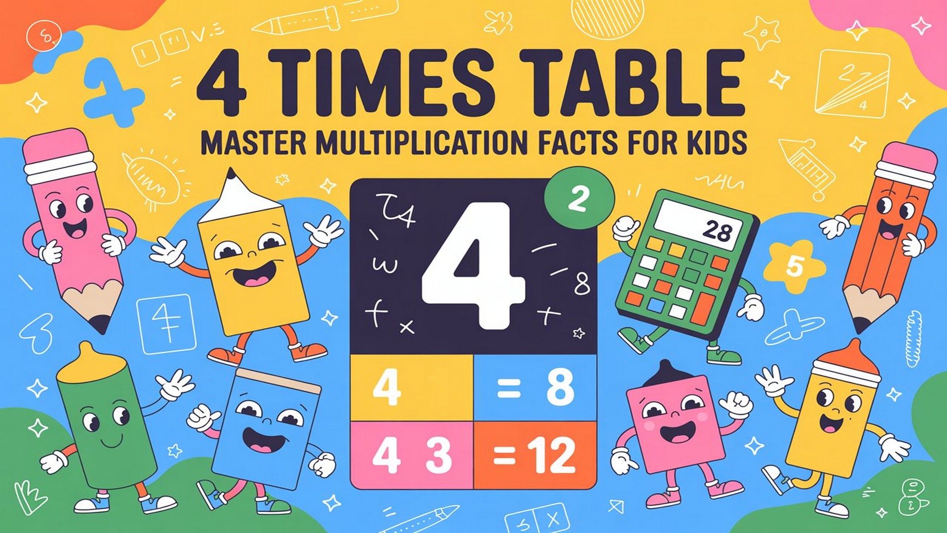 4 Times Table: Master Multiplication Facts for Kids