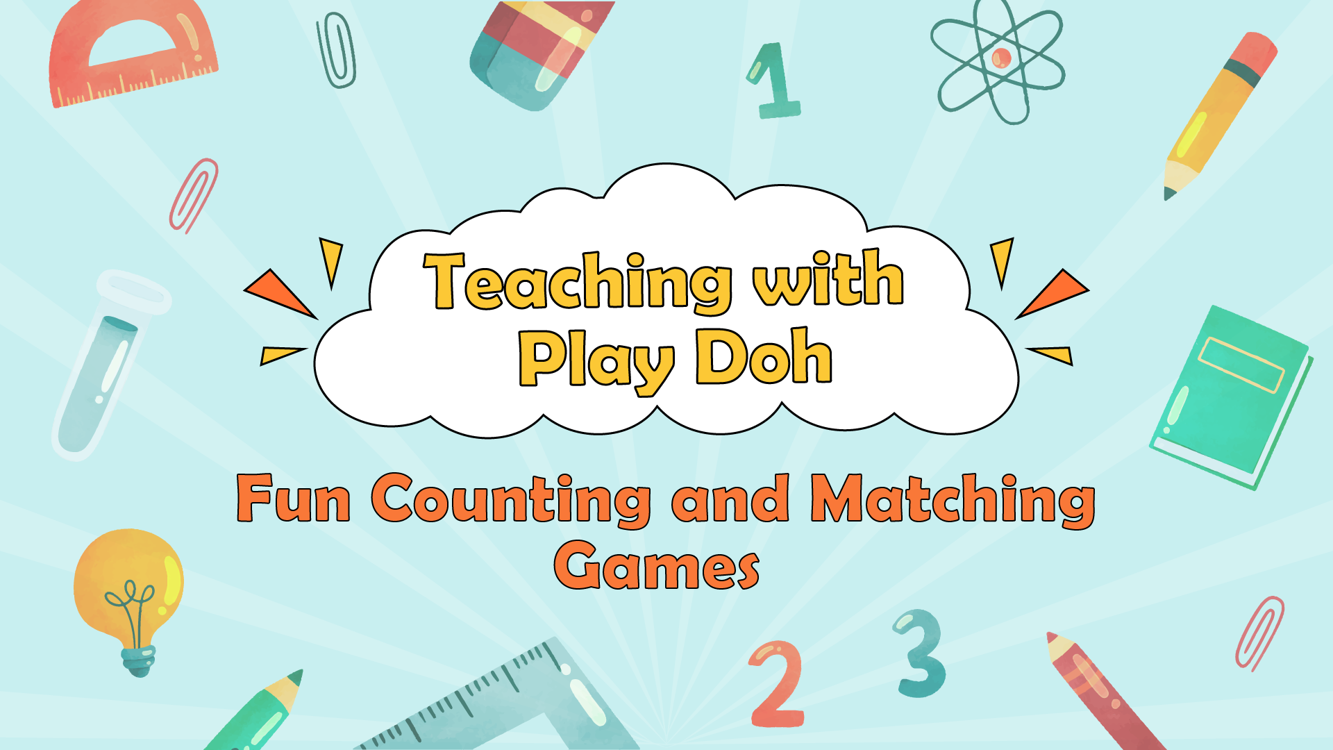 Teaching with Play Doh – Fun Counting and Matching Games