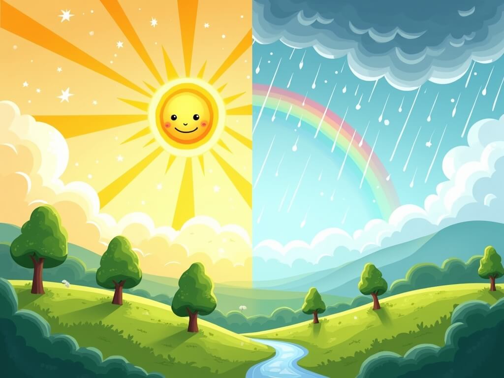 What is This Wonderful Weather Around us? Weather around us,types of weather,weather for kids,facts about the weather LearningMole Weather around us