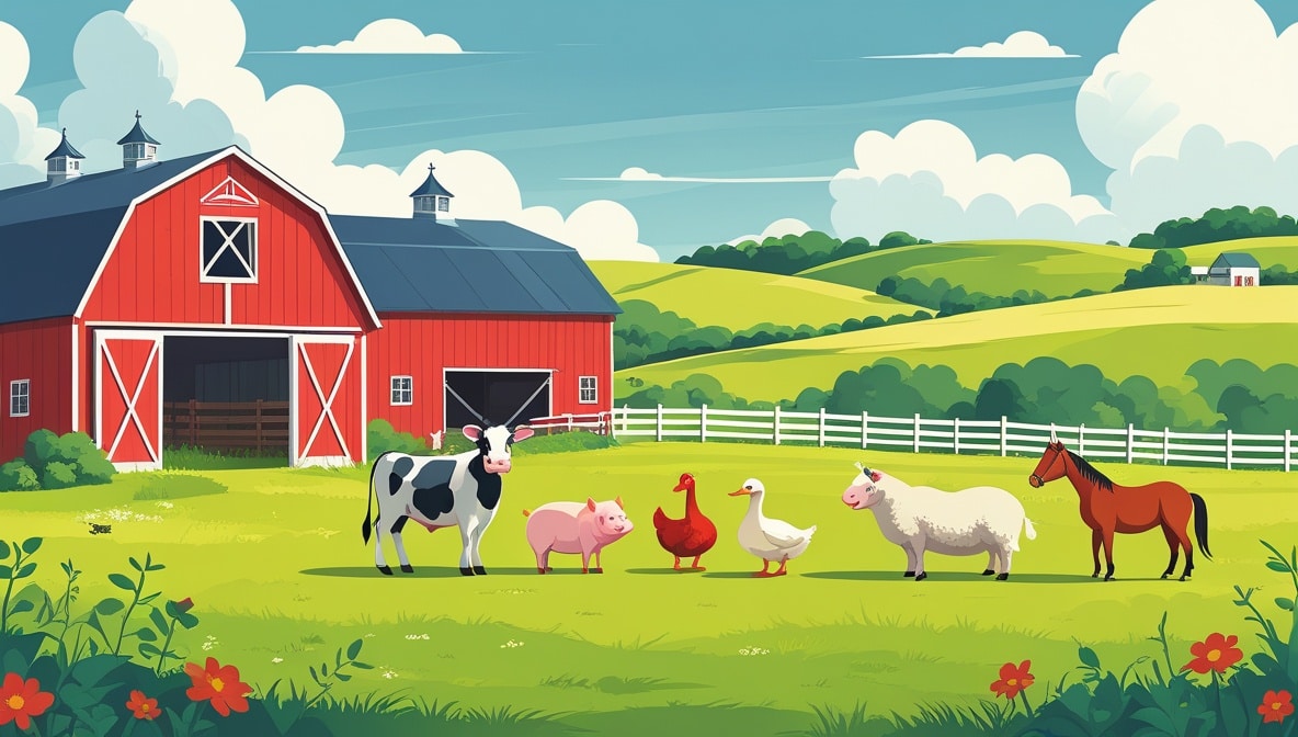 Which Farm Animals Did Old MacDonald Have? farm animals, animal, cat LearningMole farm animals