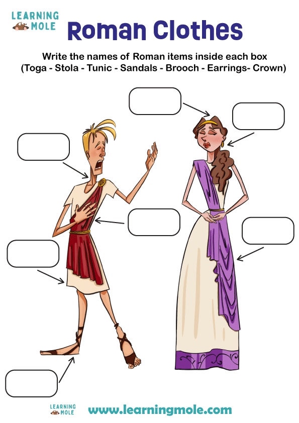 Roman Clothes Activity