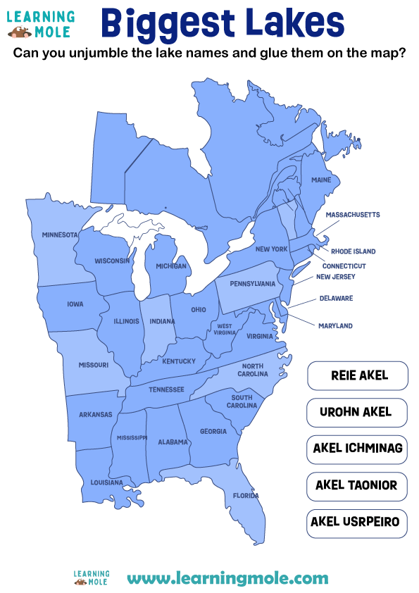 Biggest Lakes Activity