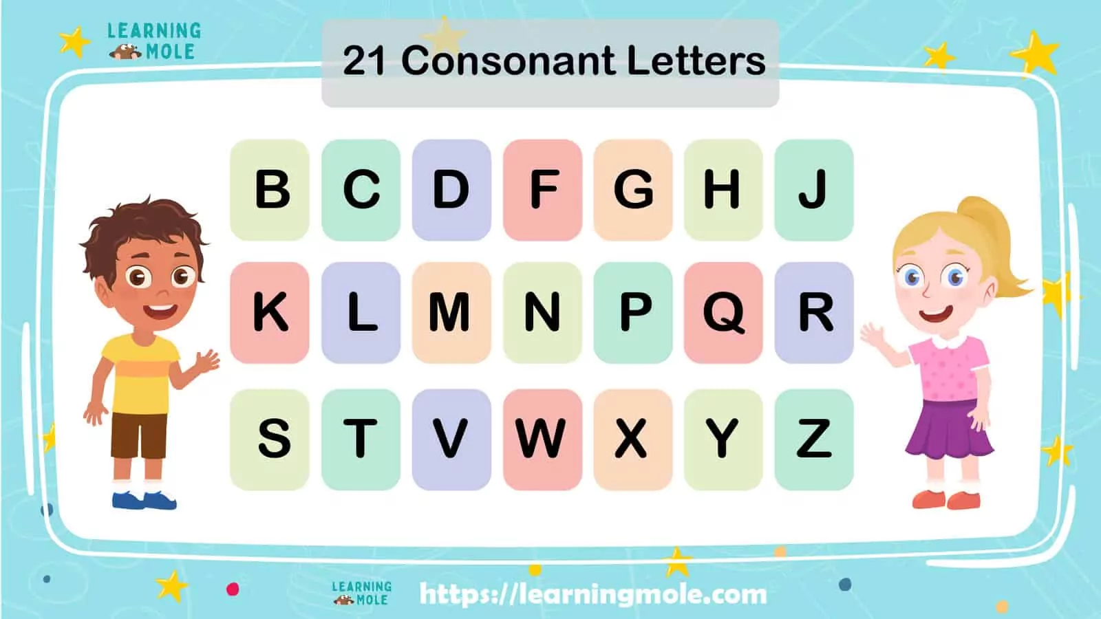 Consonant Letters for Kids