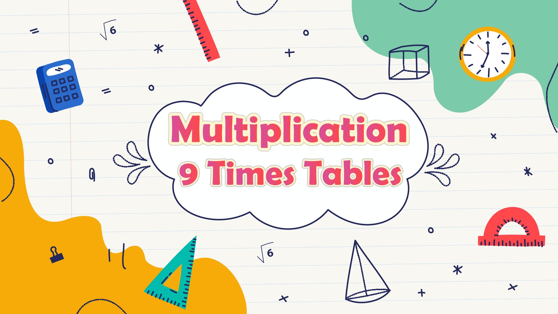 Multiplication 9 Times Tables