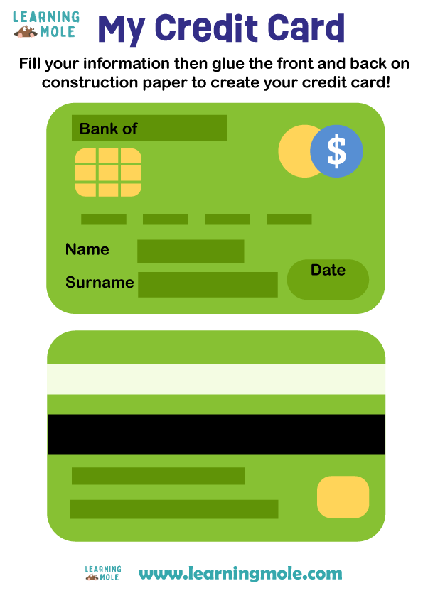 Materials for My Credit Card