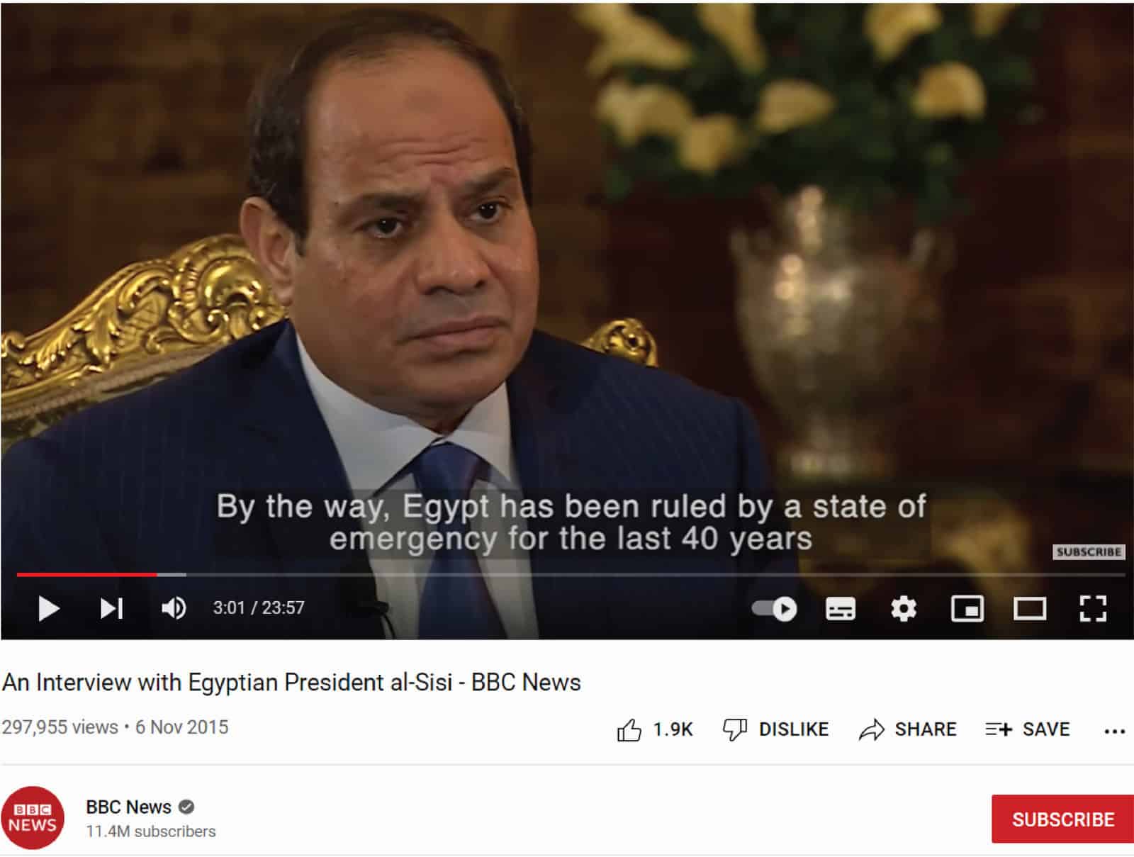 Sisi- Egypt President BBC News