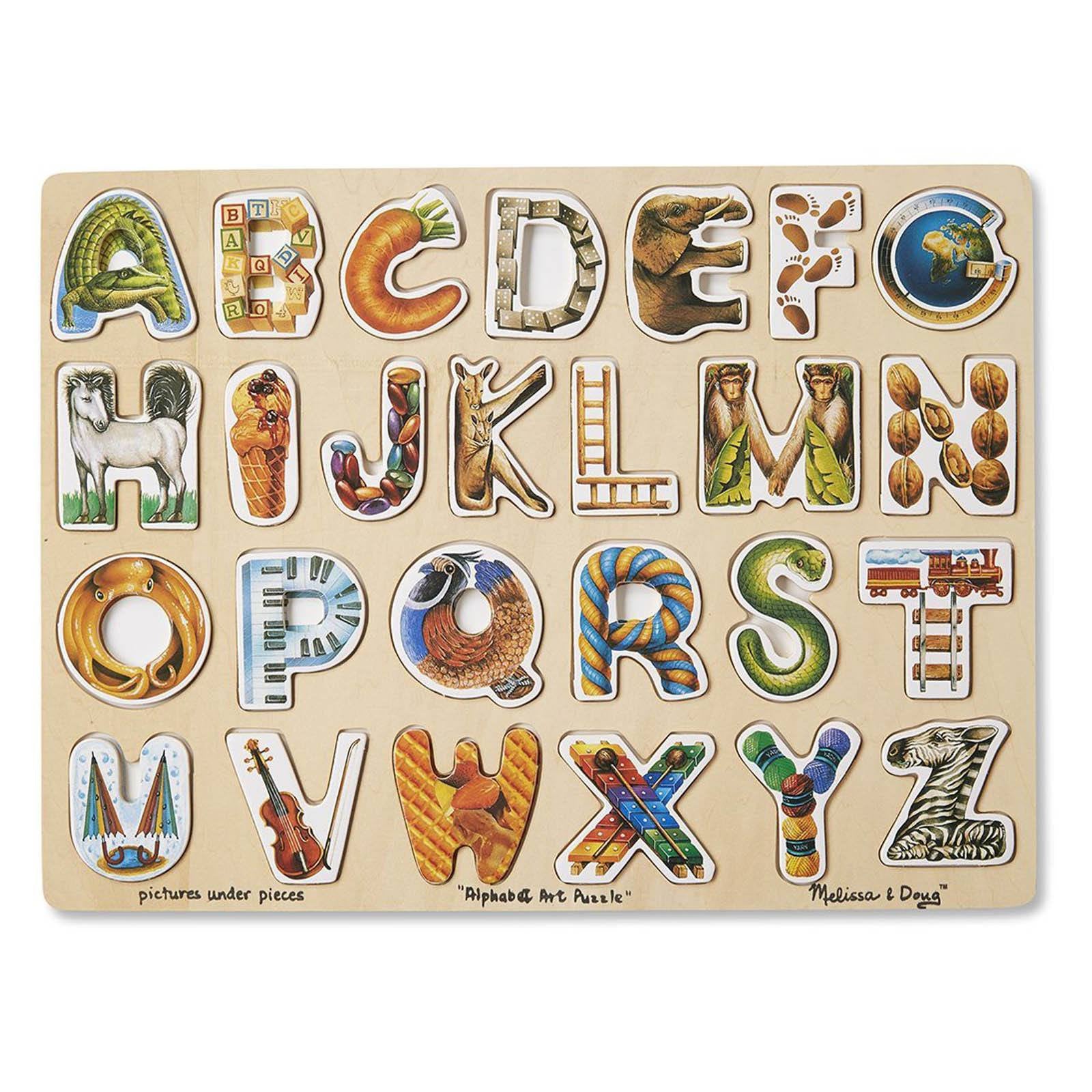 Alphabet Puzzles Wooden Puzzle Alphabet Art Puzzle | Radar Toys
