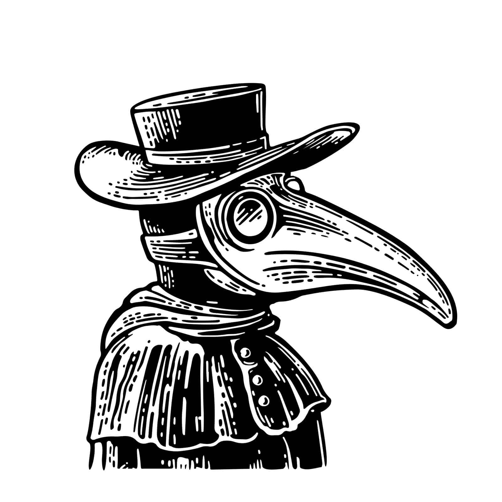 weird cures from history article, picture of plague doctor