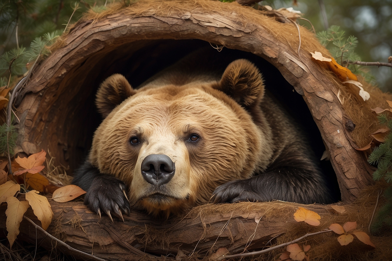 Bear Hibernating
