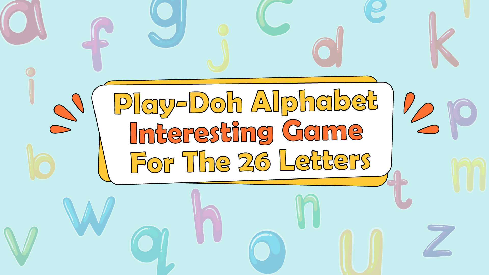 Play-Doh Alphabet Interesting Game for the 26 letters