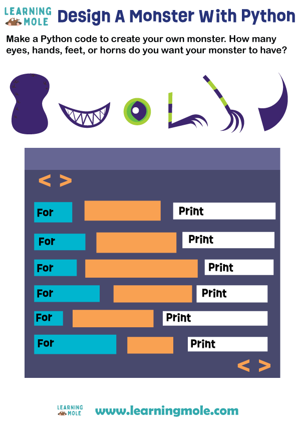 Python Monster Code Activity
