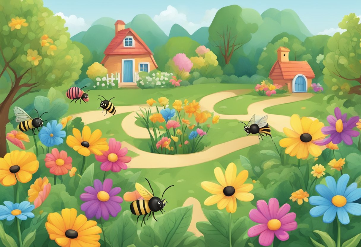 Maths in the Garden: Counting Flowers and Bugs for Fun Outdoor Learning Maths in the Garden,count LearningMole A garden with colorful flowers and buzzing bugs. Counting activity materials scattered around. Preschoolers engaged in counting and exploring the outdoor math lesson