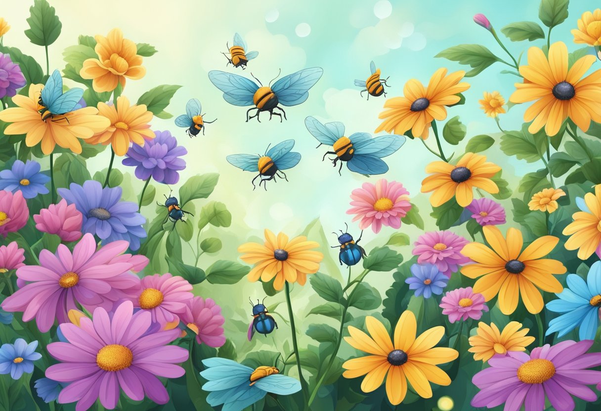 Maths in the Garden: Counting Flowers and Bugs for Fun Outdoor Learning Maths in the Garden,count LearningMole A garden with colorful flowers and buzzing bugs. Count the petals and wings. Math in nature