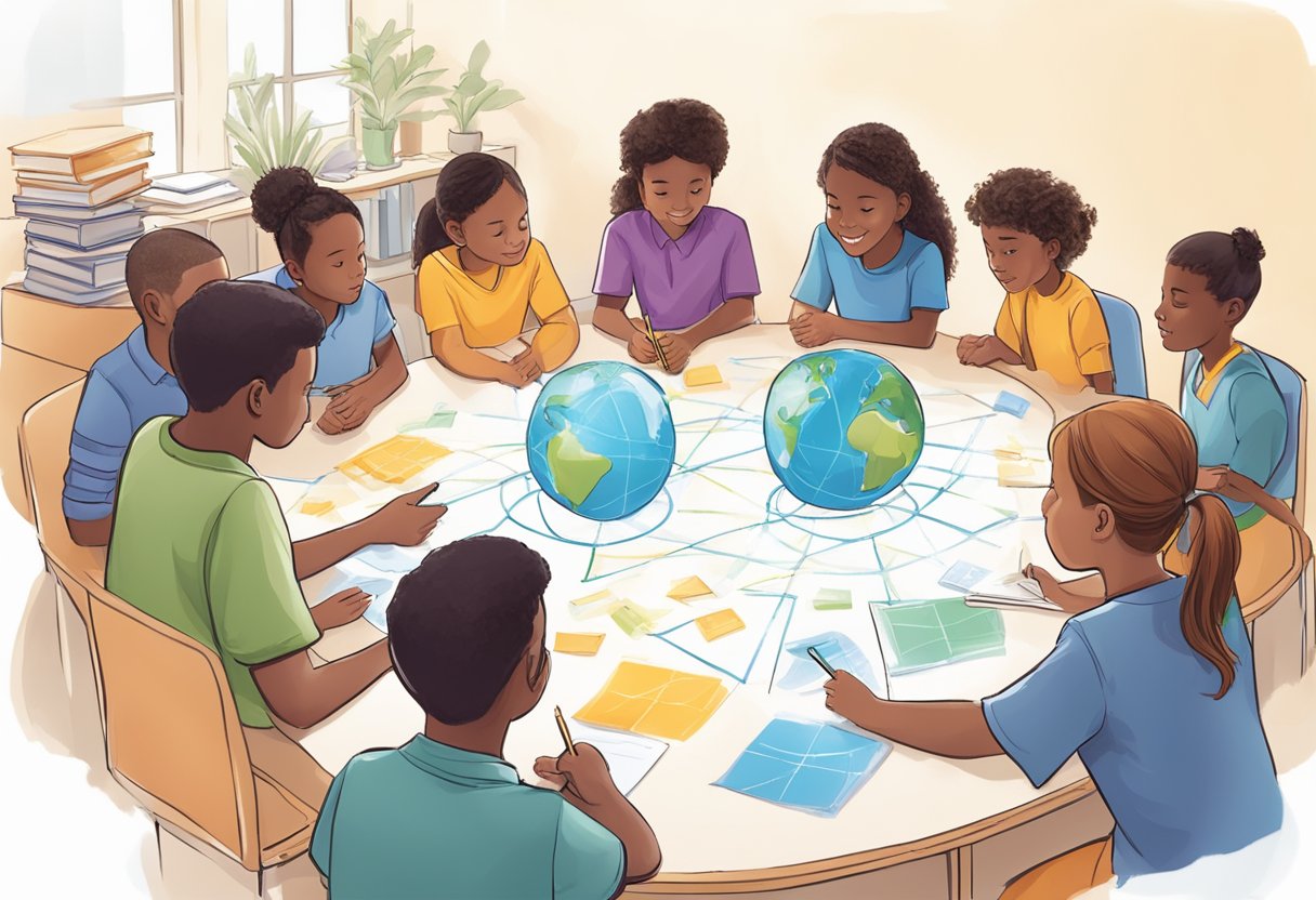 Educators guide students in brainstorming and problem-solving, fostering creativity and innovation in gifted education