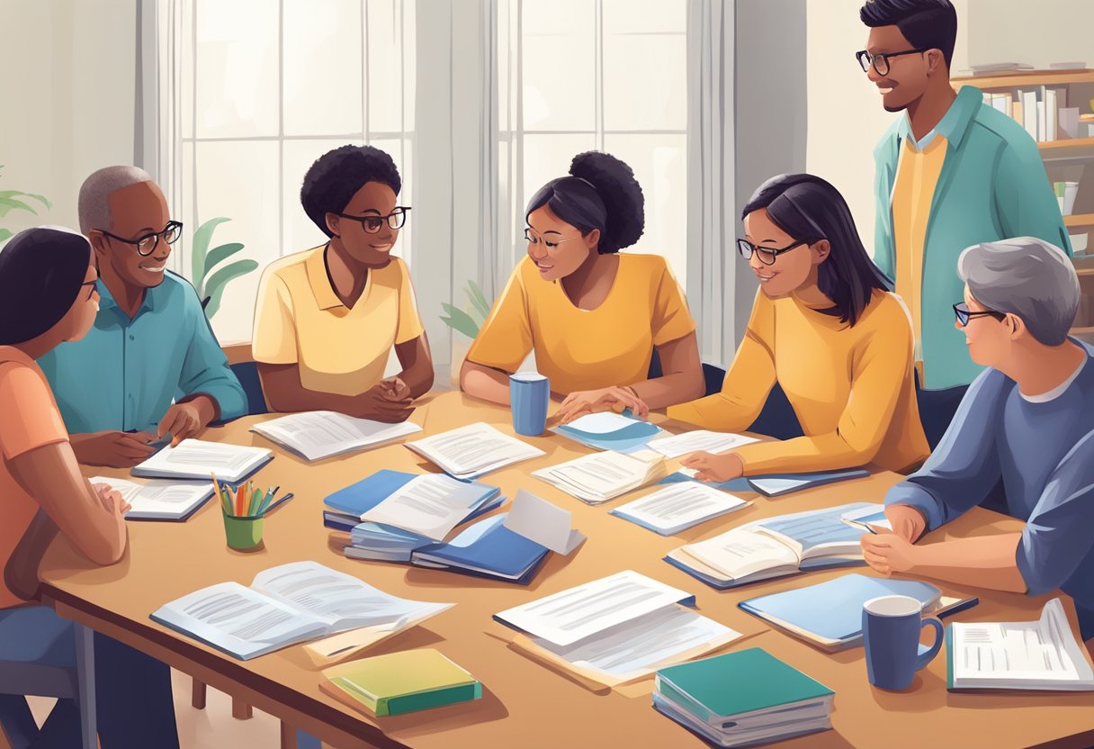 IEP Process Explained: Empowering Parents & Students IEP process, IEP LearningMole A group of educators and parents gather around a table, discussing and planning educational goals and strategies for students with individualized education plans