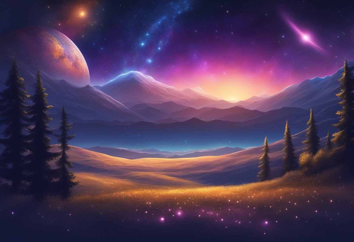 Alien Odds: Evaluating Our Charming Chances of Encountering E.T. Life Alien Odds,universe,intelligence LearningMole A lush, blue-green planet with flowing rivers and diverse vegetation under a warm, golden sun. The atmosphere is rich in oxygen and nitrogen, with a gentle breeze carrying the scent of blooming flowers