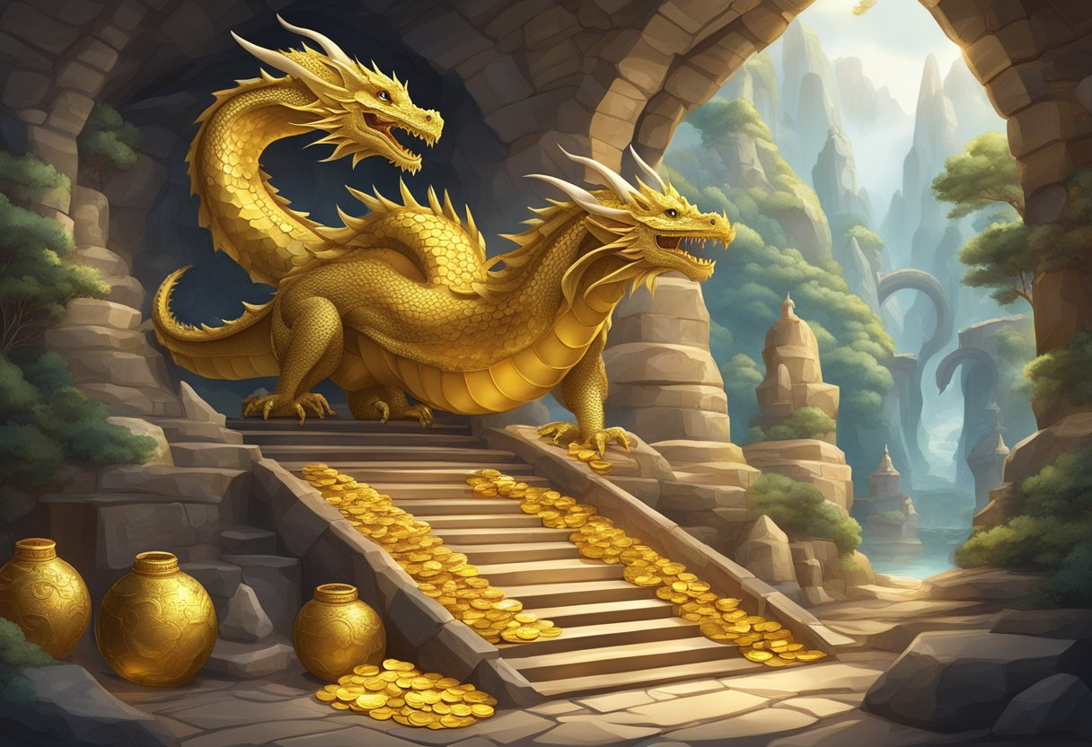 Dragon's Hoard: Treasure Hunting with Maths – Uncovering the Secrets of Wealth through Numbers Dragon's Hoard LearningMole A dragon's lair filled with glittering gold coins, sparkling jewels, and ancient artifacts, all meticulously organized and arranged in precise mathematical patterns