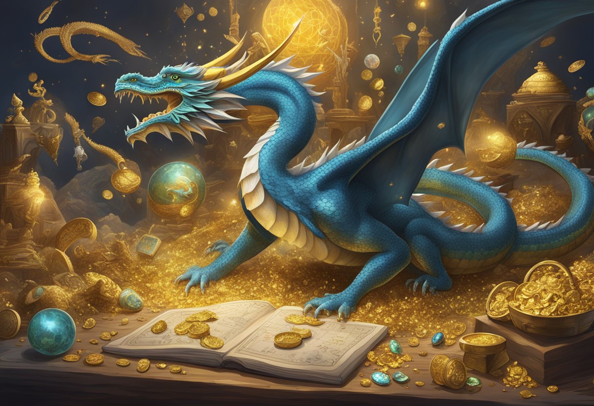 Dragon's Hoard: Treasure Hunting with Maths – Uncovering the Secrets of Wealth through Numbers Dragon's Hoard LearningMole A dragon's hoard glitters with gold, jewels, and ancient artifacts. Math equations float in the air, guiding treasure hunters to their next prize