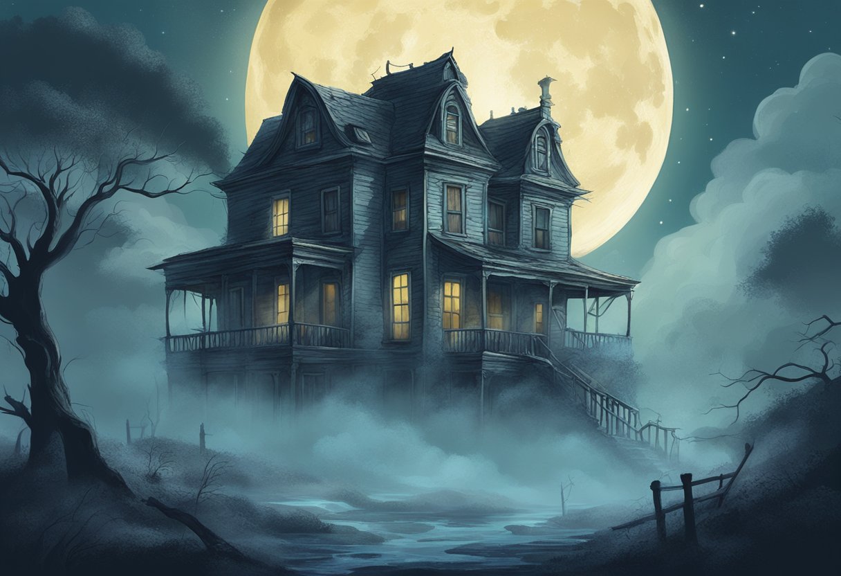 The Haunted House: Brilliant Mathematical Techniques to Decode Paranormal Mysteries The Haunted House LearningMole A dilapidated house looms in the moonlight, surrounded by swirling mist. Eerie equations float in the air, revealing ghostly secrets