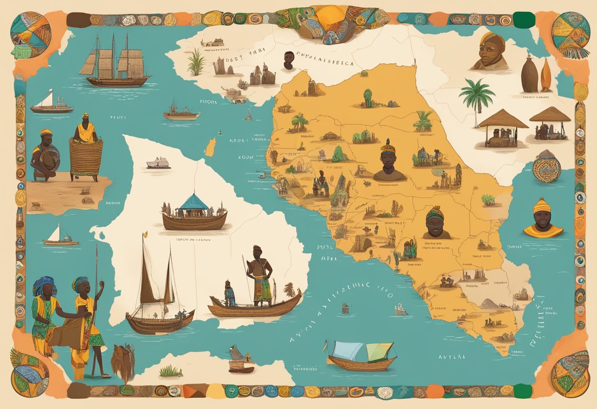 Ayọ ni! Unveiling the Beauty of Yoruba Language and Culture Yoruba Language LearningMole A colorful map of West Africa with Yoruba-speaking countries highlighted, surrounded by traditional Yoruba symbols and artifacts