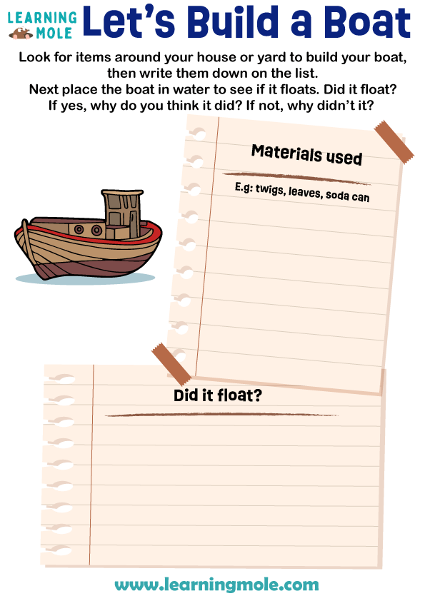 Let’s Build a Boat Activity