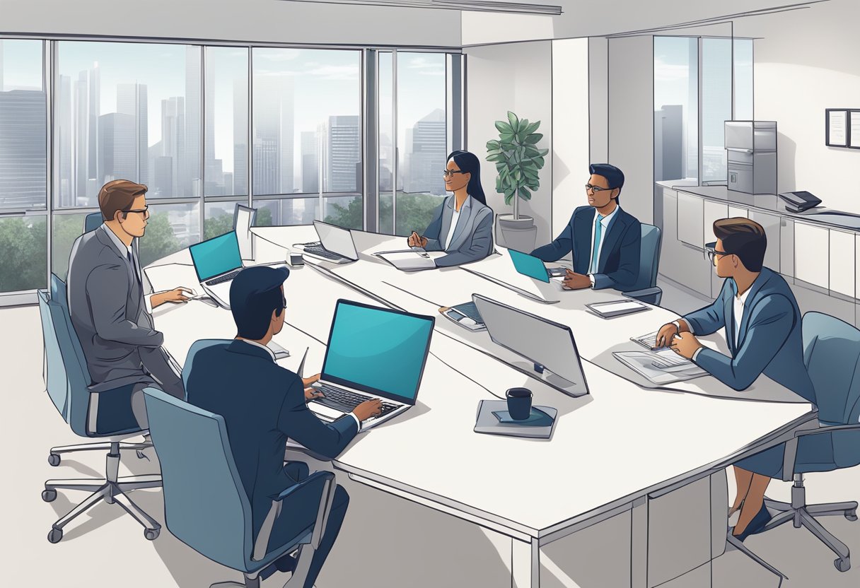 Legal Basics Every Young Entrepreneur Should Know: Essential Startup Guidance Young Entrepreneur,business LearningMole A group of business professionals discussing legal basics in a modern office setting. Documents, computers, and a conference table are prominent in the scene