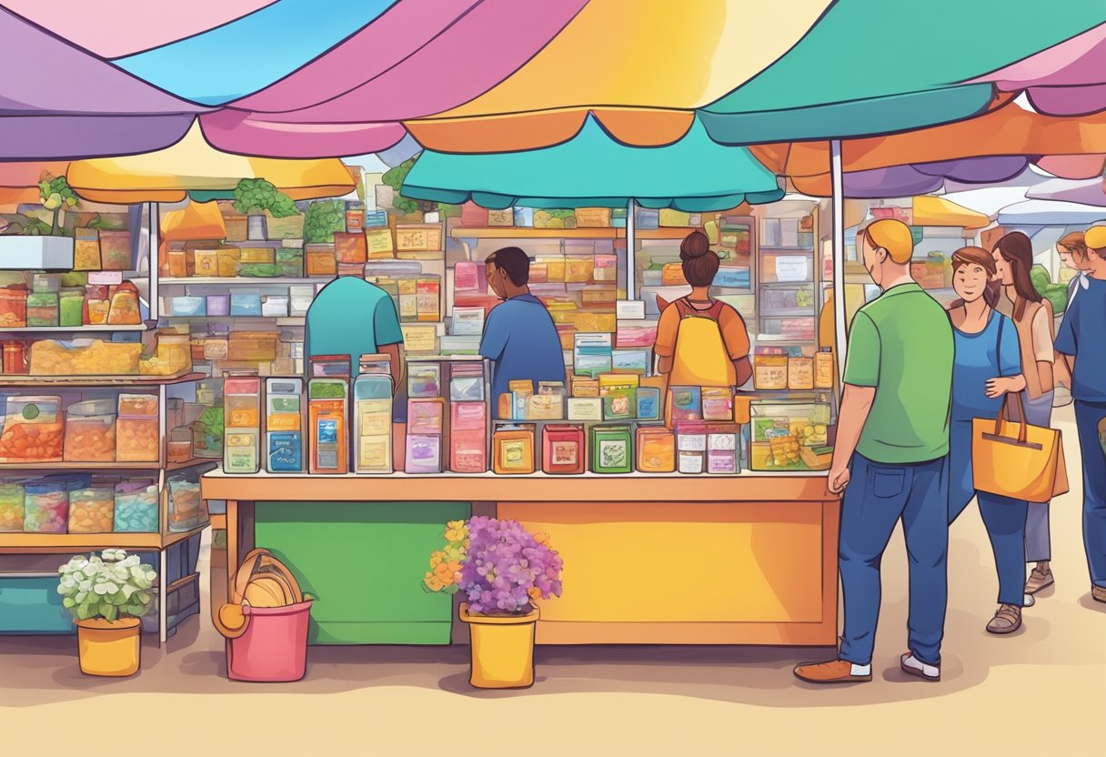 Setting Up a Mini Marketplace: Engaging Kids in Business Basics through Practice Mini Marketplace, business idea LearningMole A colorful array of products and signs fill the mini marketplace, with eager customers browsing and learning practical business skills
