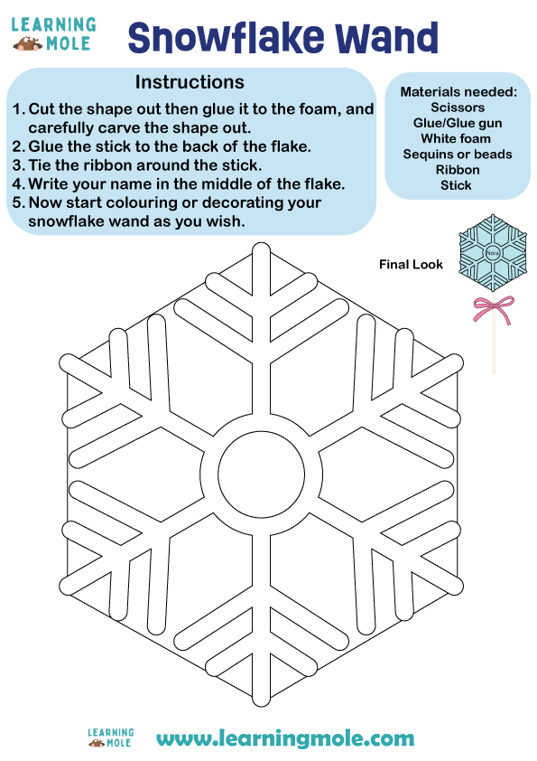 Snowflake Wand Activity