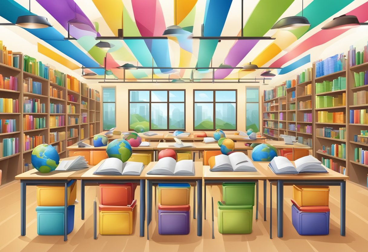 Understanding Learning Styles: Essential Strategies for Parents and Teachers learning style,learners LearningMole A colorful classroom with diverse learning materials and tools arranged in different sections, catering to various learning styles
