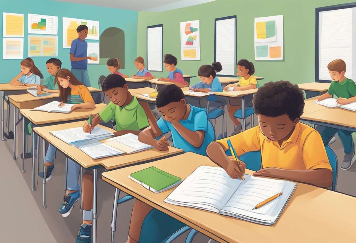 Students' test prep methods change with grade levels. Younger students use flashcards and games, while older ones focus on practice exams and study groups