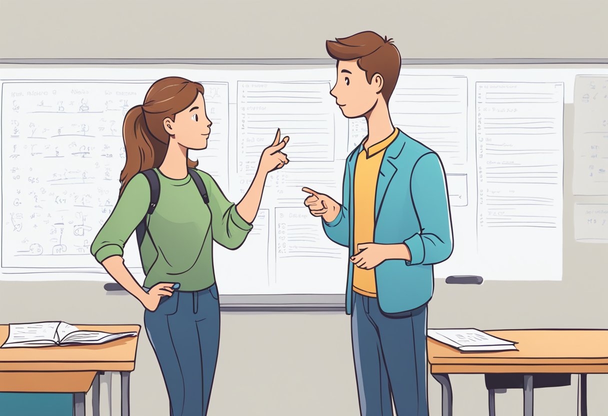 Post-Test Review: Enhancing Exam Performance by Analysing Errors Post-Test Review, exam LearningMole A student stands in front of a whiteboard, reviewing test answers. They confidently explain their mistakes with hand gestures