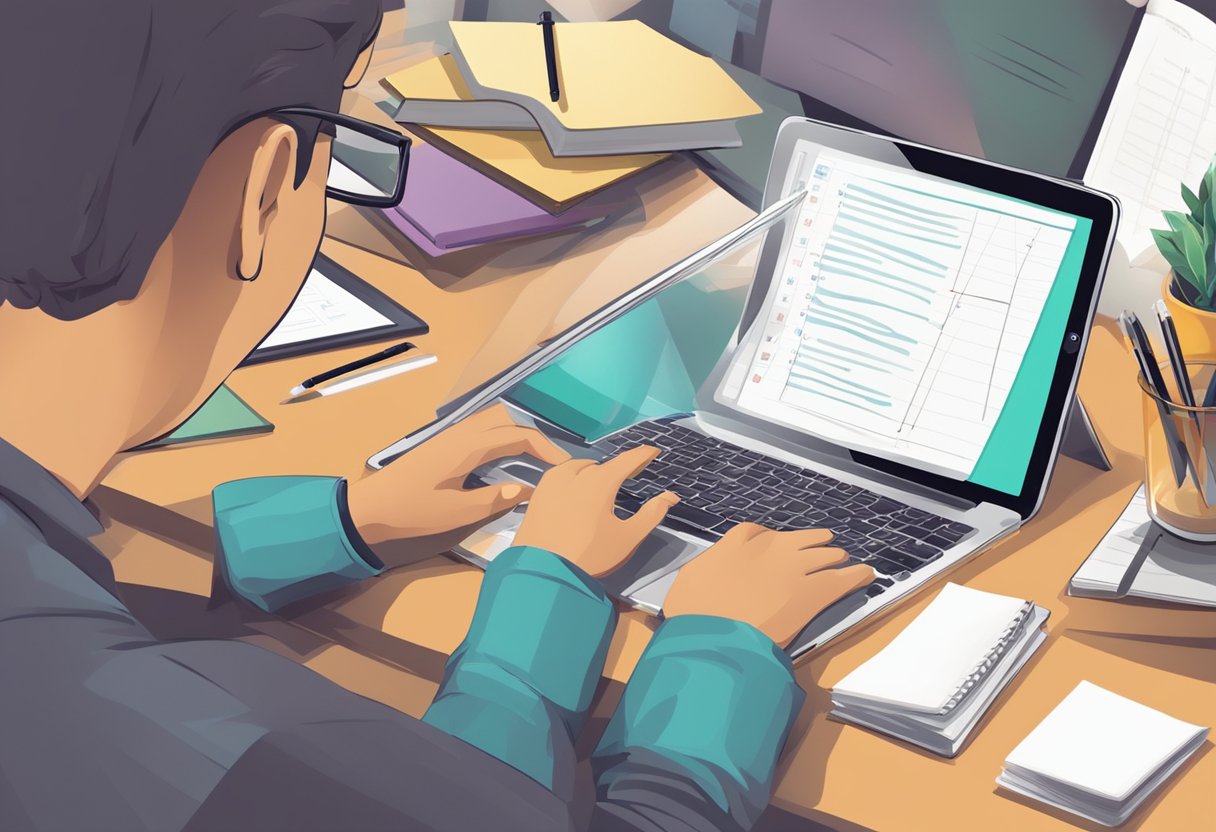 Teaching Note-Taking Skills: A Guide for Enhanced Exam Preparation Note-taking Skills,education,learning style,student LearningMole A student using a tablet to take notes on a lecture, with a laptop open to research and organize information for efficient test preparation