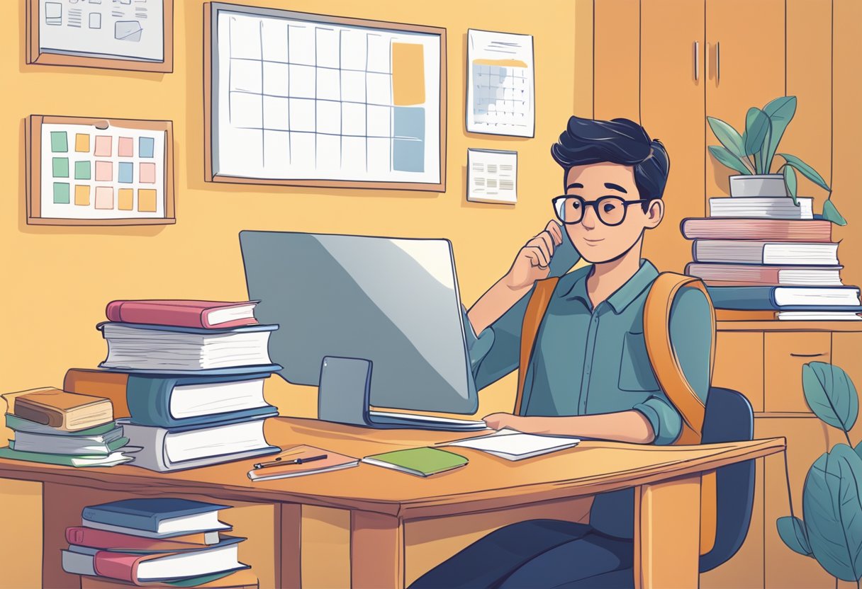 The Best Time to Start Test Prep: Essential Tips for Parents and Teachers Test Prep,Teacher,Parent,education LearningMole A bright, organized study space with books, a calendar, and a clock showing a focused student beginning test prep