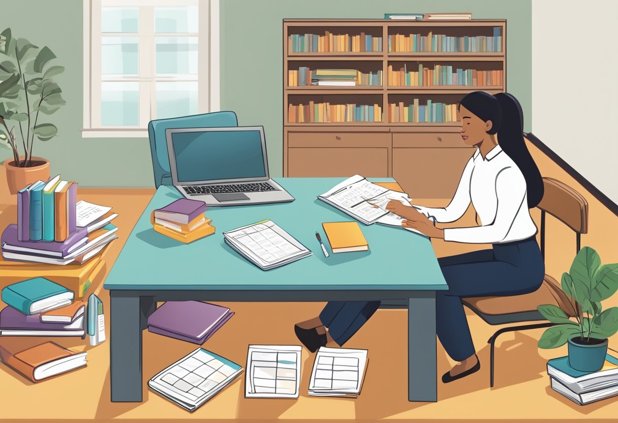 The Best Time to Start Test Prep: Essential Tips for Parents and Teachers Test Prep,Teacher,Parent,education LearningMole A desk with books, a calendar, and a clock. A parent and teacher discussing test prep. No human subjects or body parts