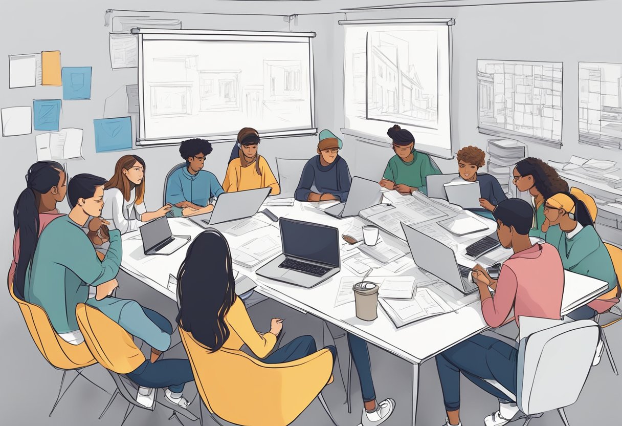 Teen Startups: Unveiling the Successes of Young Entrepreneurs Teen Startups,entrepreneur LearningMole A group of teenagers huddle around a table, brainstorming and sketching out ideas on a whiteboard. Laptops and notebooks clutter the space as they discuss their innovative projects