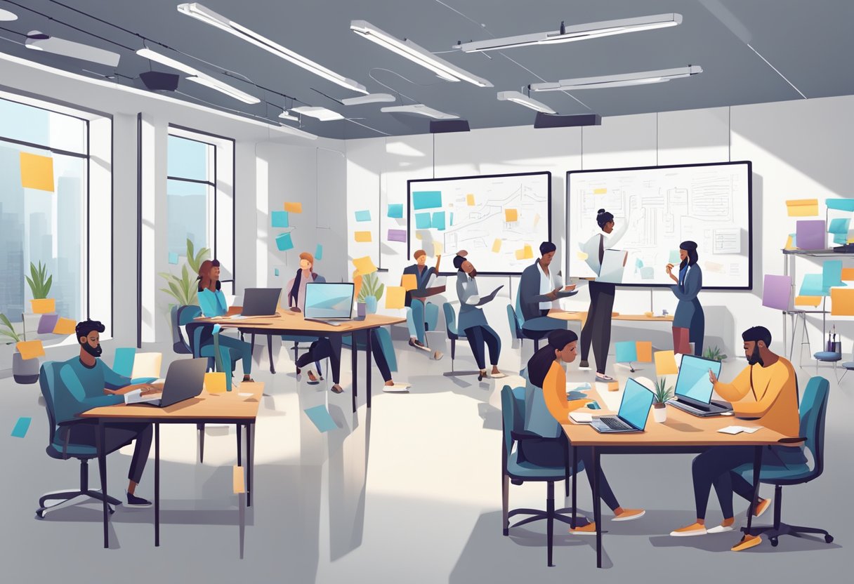 Teen Startups: Unveiling the Successes of Young Entrepreneurs Teen Startups,entrepreneur LearningMole A group of young entrepreneurs brainstorming in a modern office space, surrounded by whiteboards and sticky notes. Laptops and tablets are scattered across the table as they discuss their innovative ideas