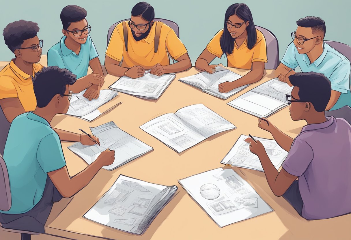 Different students engage in group discussions, hands-on activities, and visual presentations to enhance critical thinking skills