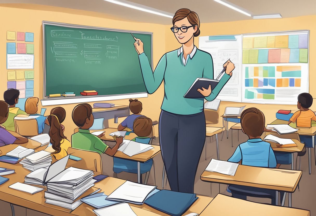 Incorporating Learning Styles in Lesson Planning: A Practical Guide for Teachers Lesson Planning,Learning Styles LearningMole A teacher reviewing various teaching materials and resources, while considering different learning styles and incorporating Lesson Planning