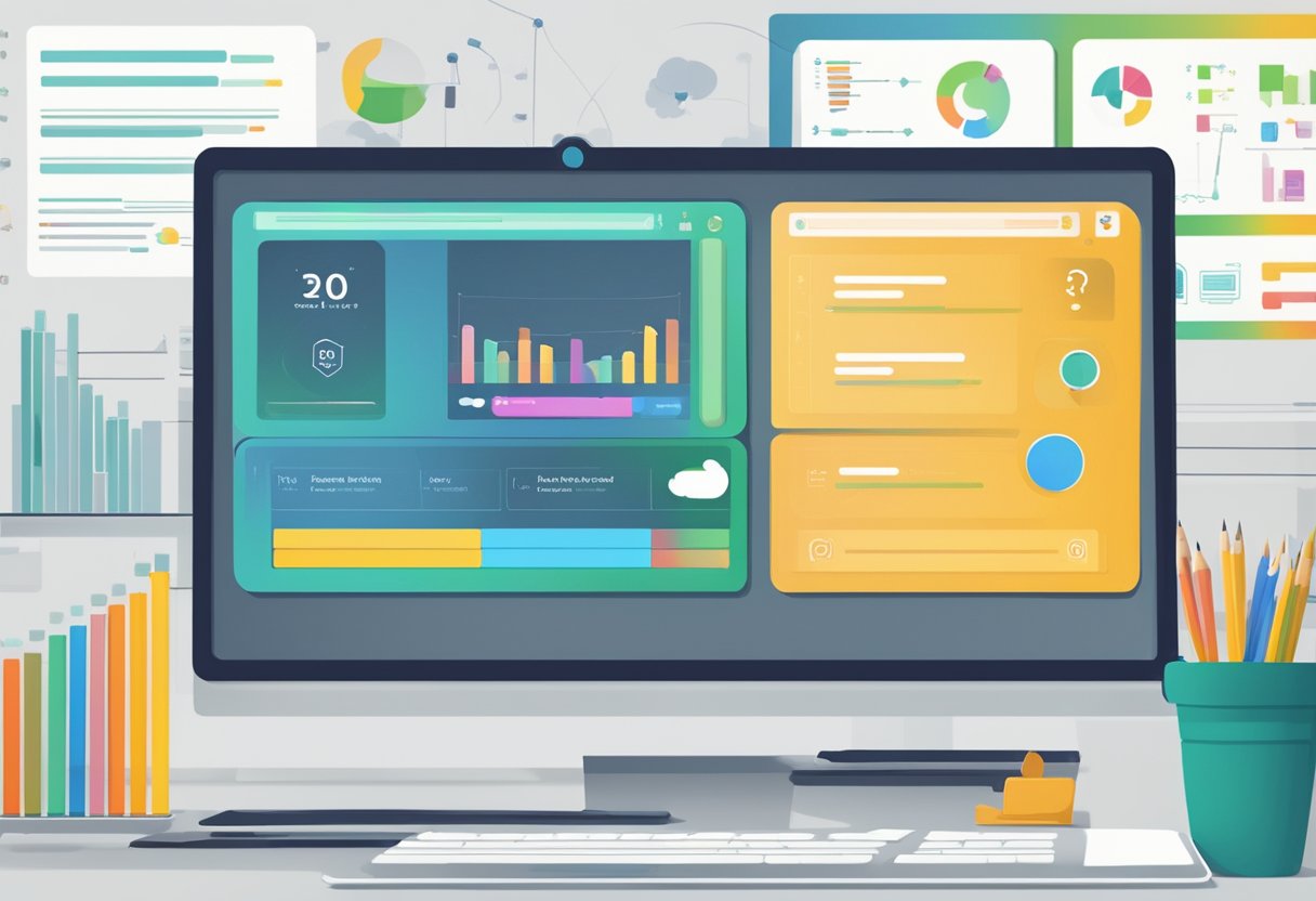 Interactive Tools and Apps for Engaging Test Prep Interactive Tool,Test prep LearningMole A computer screen displays a variety of interactive tools and apps for test prep, with progress bars and gap analysis charts
