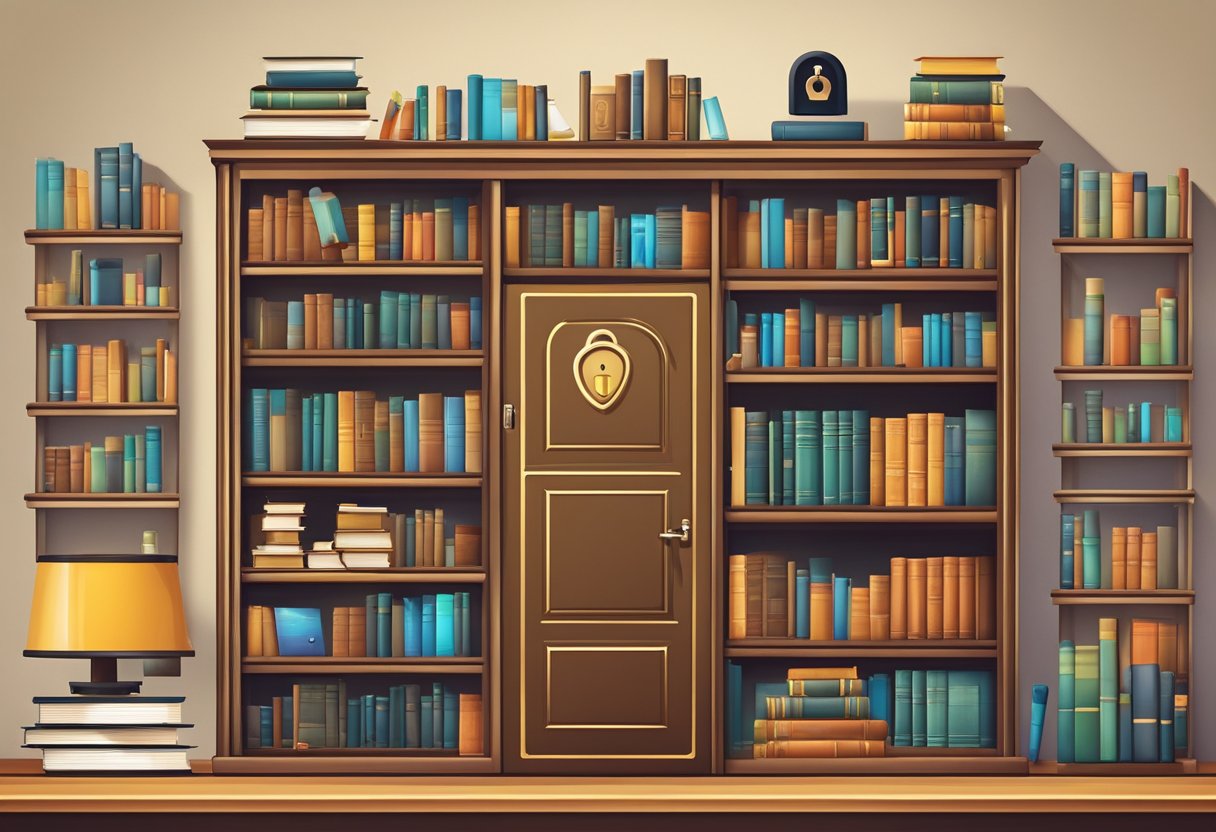 Privacy and Safety in Digital Libraries: Essential Insights for Educators Digital Libraries,Privacy and Safety,Educators LearningMole A digital library with lock and key symbols, surrounded by privacy and security icons, with a bookshelf of diverse books in the background