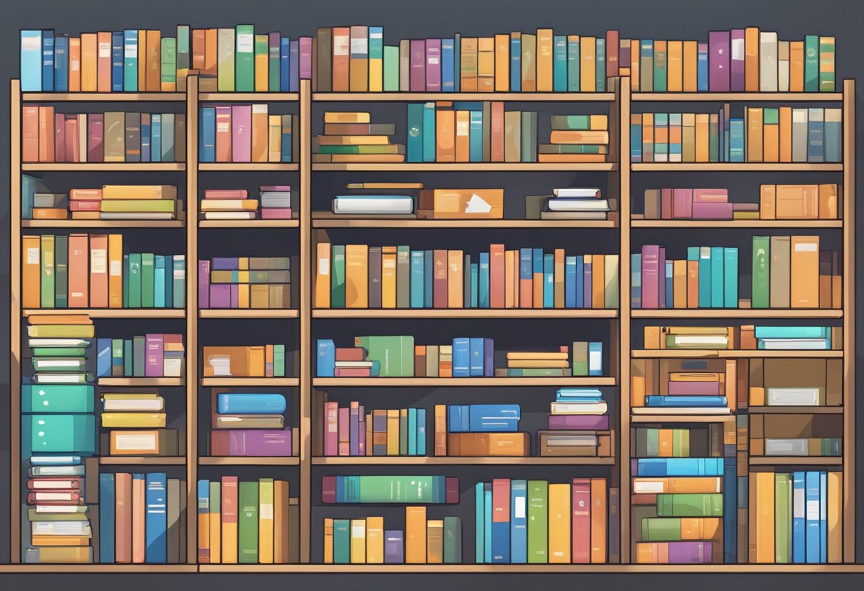A digital library interface displays organized content with user feedback options for improvement