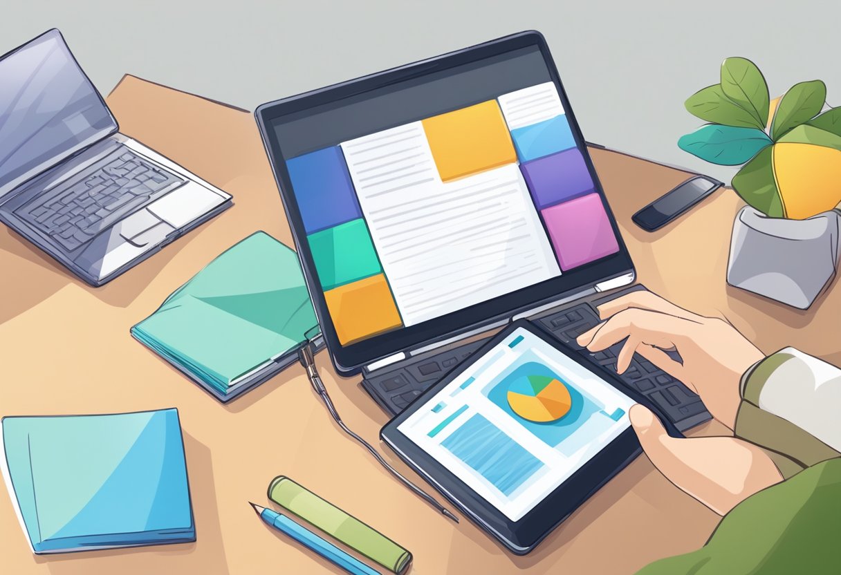 Interactive E-books: Revolutionising Classroom Engagement with Multimedia Learning Interactive E-books LearningMole An electronic device displaying an interactive e-book with multimedia elements, such as videos, animations, and audio, capturing the attention of a student