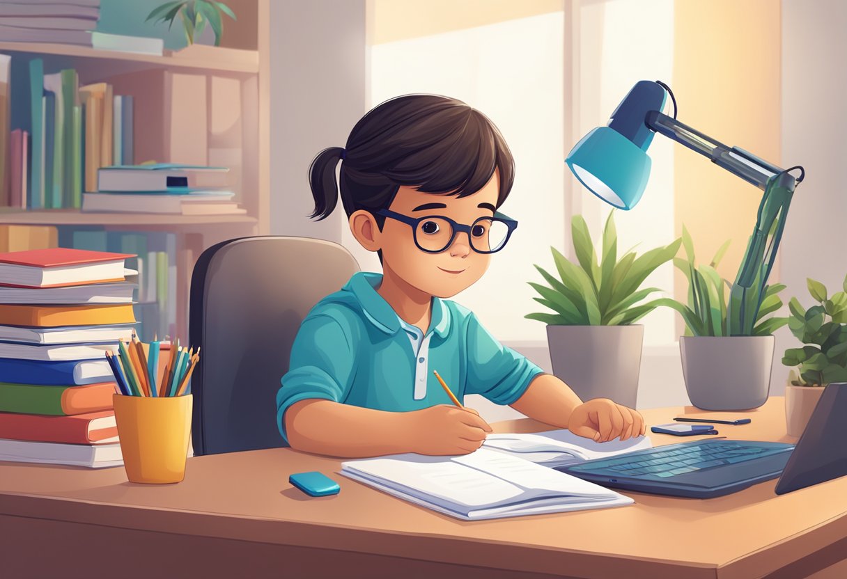 Tech-Savvy Parenting: Boost Home Education with Innovative Digital Resources tech-savvy parenting, Education LearningMole A child sits at a desk surrounded by digital devices and educational materials, engaged in interactive learning activities