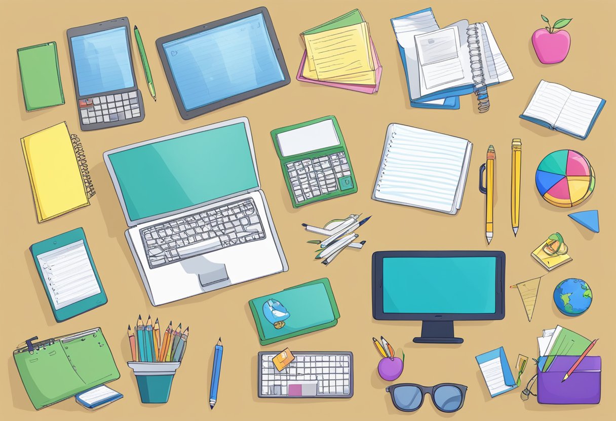 A digital portfolio displaying student work aligned with Common Core Standards, with various examples of writing, math, and other subject areas