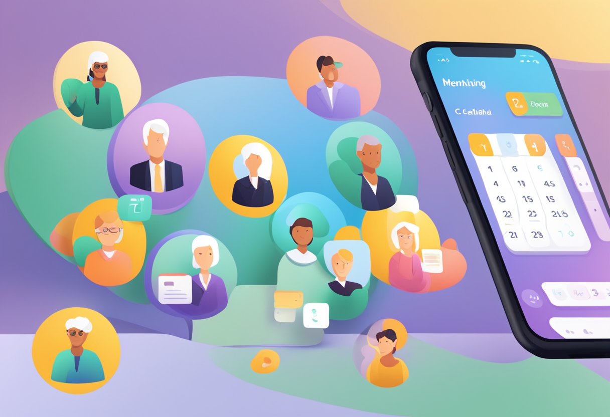 Parent-Teacher Communication: How Tech Enhances Engagement with Educators Parent-Teacher Communication,student LearningMole A calendar app displays scheduled meetings. A phone shows parent-teacher communication through messaging and video calls