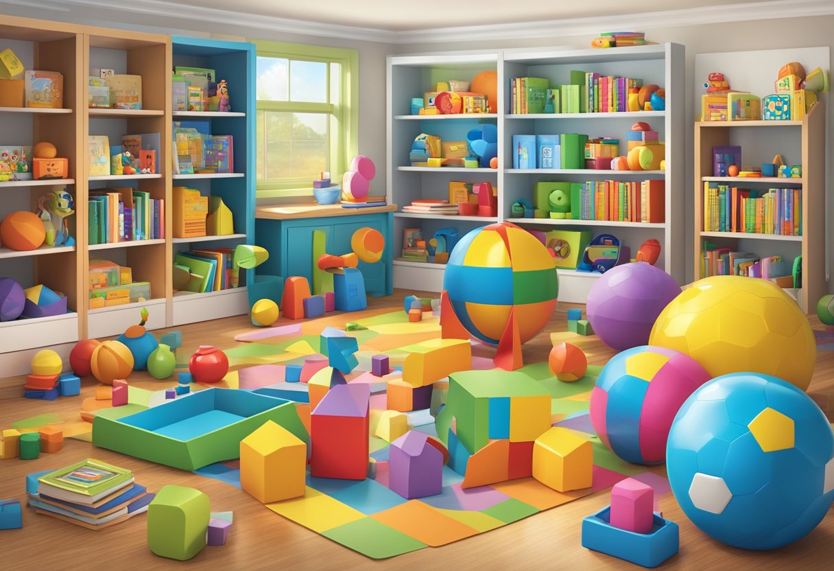 Building Strong Literacy Skills with Educational Toys: A Guide for Parents Educational Toys,literacy skills LearningMole A colorful array of educational toys arranged in a vibrant, inviting space, with books, puzzles, and interactive games promoting literacy skills