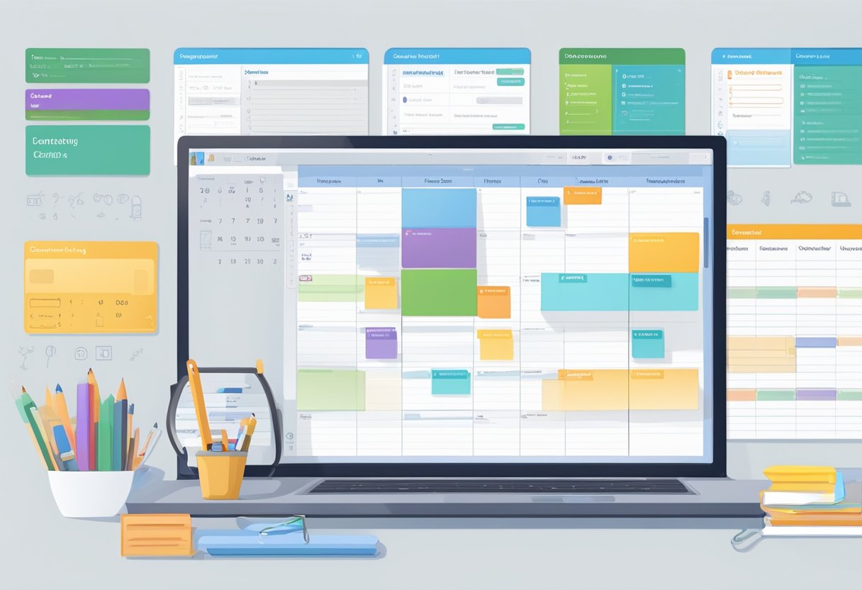Digital Classrooms: Essential Strategies for Teachers in Online Learning Environments DIGITAL CLASSROOM, online learning, online class, digital LearningMole The digital classroom is organized with clear tabs for different subjects. A calendar shows assignment due dates. A chat box allows students to communicate with the teacher