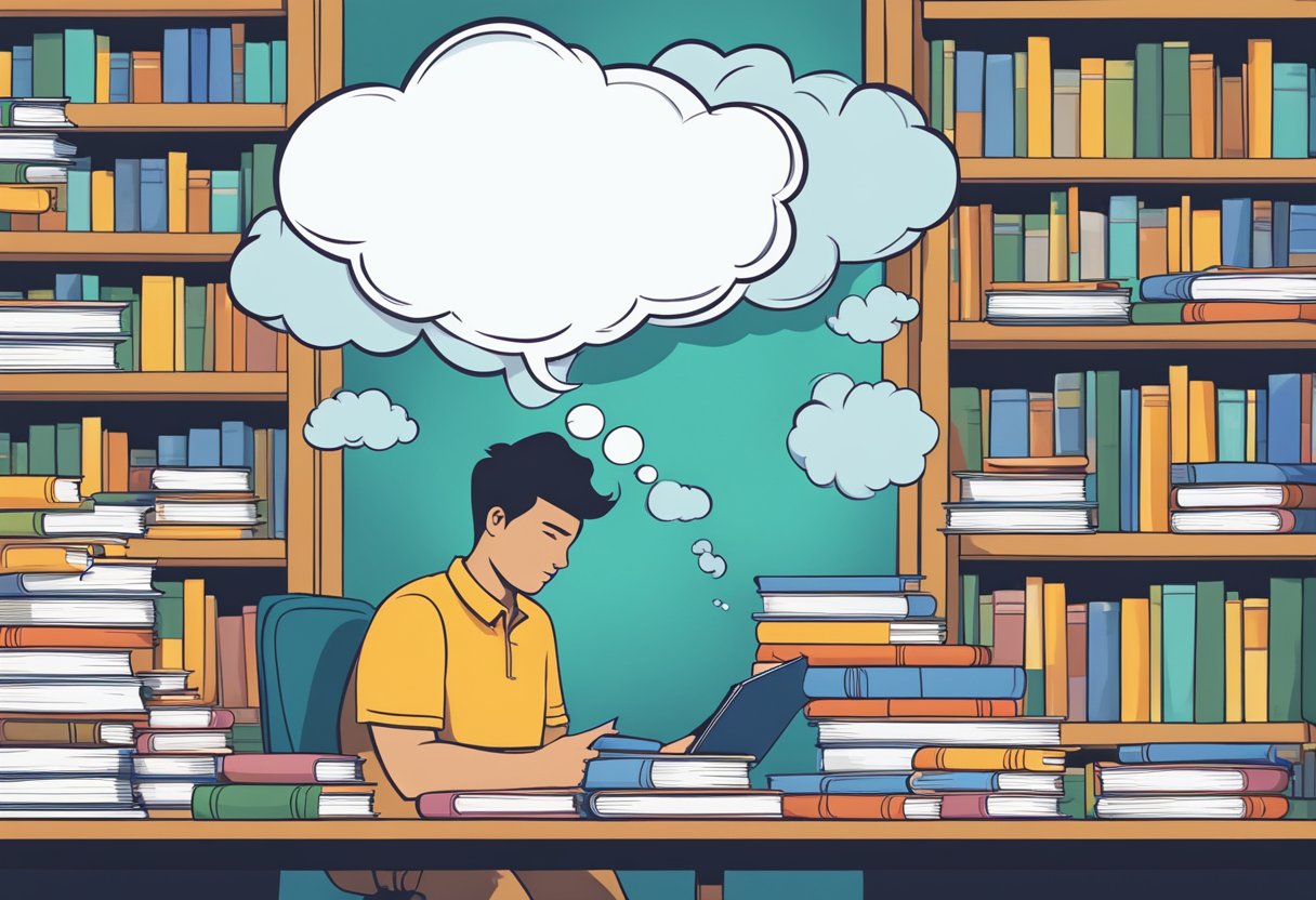 The Role of Metacognition in Student Learning and Self-Regulation: Enhancing Academic Success Metacognition LearningMole A student's thought bubble surrounded by books, representing metacognition's impact on learning and self-regulation